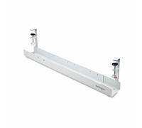 StarTech.com Goulotte Passe Câble Bureau, Organiseur de Câbles Ajustable en Longueur, Installation à Pinces, Aucun Perçage Nécessaire, Support Multiprise, Blanc