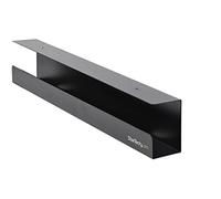 StarTech.com Goulotte Passe Câble Sous Bureau - Goulotte Rangement Câbles Bureau/Pupitre - Câbles/Fils/Rallonges - Gestion Câble Escamotable - 60cm x 11cm (UDCMTRAY)