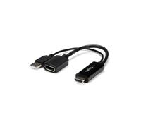 StarTech.com HD2DP Adaptateur HDMI vers DisplayPort 4K UHD (3840x2160) 30Hz Actif, Alimentation USB, Chipset MegaChips STDP2600, HDCP, Noir
