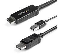 StarTech.com Câble adaptateur HDMI vers DisplayPort HD2DPMM2M 2 m 4K 30Hz HDMI1.4 vers DP1.2 Actif