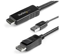 StarTech.com Câble Adaptateur HDMI vers DisplayPort de 2m - 4K 30Hz - M/M - Câble Convertisseur Actif HDMI 1.4 vers DP 1.2 avec Audio - Alimenté par