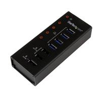 StarTech.com Hub 4 ports USB 3.0 plus 3 ports de charge (2x 1A & 1x 2A) - boîtier métallique pour montage mural StarTech.com