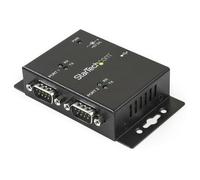 StarTech Hub adaptateur industriel USB vers série 2 ports fixation murale clips rail DIN