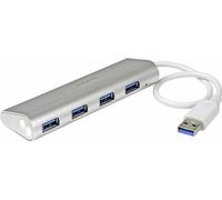 StarTech.com Hub compact 4 ports USB 3.0 avec câble intégré - concentrateur - 4 x SuperSpeed USB 3.0