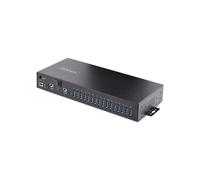 Startech.com 16-port industrial usb 3.0 hub 5gbps, metal, din/surface/
