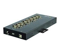 StarTech.com Hub industriel USB vers série RS232 / RS422 / RS485 à 8 ports avec protection électrostatique (ESD) 15 kV - adaptateur série - USB 2.0 - RS-232/422/485 x 8 - Conformité TAA
