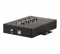 StarTech.com Hub Série 4 Ports USB vers RS232/RS485/RS422 - Convertisseur Industriel USB 2.0 vers DB9 - IP30 - Hub Série Métallique Montable sur Rail DIN - Protection ESD 15kV
