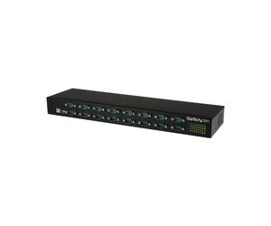 StarTech.com Hub Série RS232 16 Ports ICUSB23216FD: USB 2.0 vers 16x DB9, Rack 1U, Chipset FTDI FT232RL, Jusqu'à 921.6 Kbps, Windows/macOS/Linux