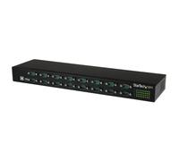 StarTech.com Hub série RS232 à 16 ports - Adaptateur USB vers 16x DB9 RS232 à montage en rack avec installation en série - Adaptateur série - USB 2.0 - RS-232 x 16 - noir