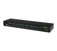 StarTech.com Hub série RS232 à 16 ports - Adaptateur USB vers 16x DB9 RS232 à montage en rack, USB 2.0 Type-B, Série, 480 Mbit/s, Noir, Acier, 36 W IC