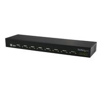 StarTech.com Hub série RS232 à 8 ports - Adaptateur USB vers 8x DB9 RS232 à montage en rack avec installation en série - Adaptateur série - USB 2.0 - RS-232 x 8 - noir