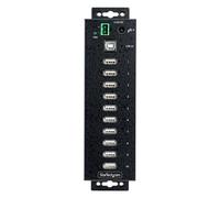 StarTech – Hub USB 2.0 10 ports USB210AIND – Industriel, robuste, ESD Niveau 4, montage DIN/Mur