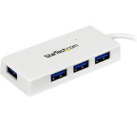 Startech.Com Hub Usb 3.0 À 4 Ports Avec Câble Intégré - 5Gbps - Concentrateur Usb Superspeed Portable - Mini Hub Usb3 - Blanc (St4300Minu3W)[Z653]