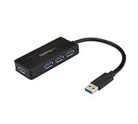 StarTech.com Hub USB 3.0 - Dock 4 Ports SuperSpeed 5Gbps avec Charge Rapide USB 3.2 Gen 1 Type-A pour PC Fixe/Portable - Alimentation par Bus USB ou Auto-Alimenté Mini/Compact - Noir (ST4300MINI)