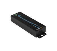 StarTech.com Hub USB 3.0 Industriel 10 Ports - USB 3.2 Gen 1 (5Gbps) - Boîtier Métal, ESD 15kV Air/8kV Contact, Alimentation 7-24V DC