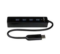 StarTech.com Hub USB 3.0 portable à 4 ports avec câble intégré - 5Gbps - Noir