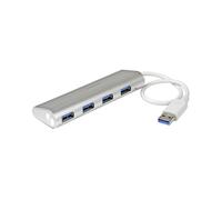 StarTech.com Hub USB 3.2 Gen 1 à 4 Ports ST43004UA - USB-A, 5Gbps, Aluminium, Alimentation par Bus, Chipset Genesys Logic GL3520
