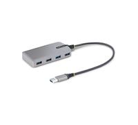 StarTech.com Hub USB 3.2 Gen 1 à 4 Ports USB-A, Alimentation Bus/Auxiliaire Micro USB, Câble 30cm, Chipset VIA VL817, Gris
