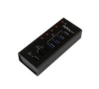 StarTech.com Hub USB 3.2 Gen 1 ST4300U3C3 : 4 Ports USB-A 5Gbps + 3 Ports Charge USB (2x1A, 1x2A), Boîtier Aluminium, Montage Mural, Chipset VLI VL812