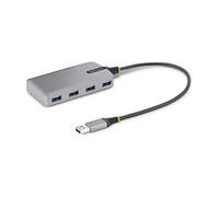 StarTech.com 4-Port USB Hub, USB 3.0 5Gbps, Bus Powered, USB-A to 4x USB-A Hub with Optional Auxiliary Power Input, Portable Desktop/Laptop USB Hub with 1ft (30cm) Attached Cable - USB Expansion Hub (5G4AB-USB-A-HUB) - concentrateur (hub) - 4 ports