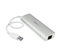 StarTech.com Hub USB à 3 Ports avec Ethernet, USB-A, Gigabit Ethernet/GbE, USB 5Gbps, Design Robuste, Alimentation par Bus, Hub USB 3.0 Portable pour Ordinateur Portable