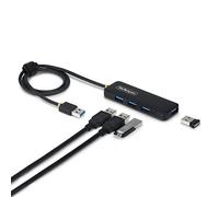 StarTech.com Hub USB-A à 4 Ports, 5 Gbps, Alimenté par Bus, Mini-Hub USB-A vers 4x USB-A, Câble Hôte Extra Long de 61 cm, Plastique PCR, Hub USB Portable pour Ordinateur de Bureau/Portable