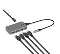 StarTech.com Hub USB-C 3.2 Gen 1 5G4AC-USB-C-HUB : 4x USB-A 3.2 Gen 1, 1x USB-C 2.0, 5 Gbps, boîtier plastique gris, support Windows/macOS/Linux/ChromeOS