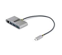 StarTech.com Hub USB-C à 3 ports avec Ethernet - 3x USB-A - USB 3.0 5Gbps - Alimentation par Bus - Hub USB Thunderbolt 3 - Adaptateur USB C Ethernet - Splitter USB-C vers USB-A - Adaptateur de Voyage
