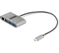 Startech.Com Hub Usb-C À 3 Ports Avec Ethernet - 3X Usb-A - Usb 3.0 5Gbps - Alimentation Par Bus - Hub Usb Thunderbolt 3 - Adaptateur/Splitter Usb-C Vers Usb-A - Adaptateur De Voyage (Hb30C3[Z866]