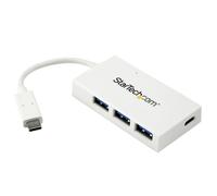 StarTech.com Hub USB-C avec 4 ports USB 3.0 - Hub et concentrateur USB Type-C avec 1x USB-C et 3x USB-A - Blanc
