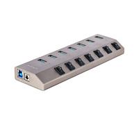 StarTech.com Hub USB-C avec Auto-Alimenté à 7 Ports - Hub USB Type C vers USB-A pour PC de Bureau/Portable - Hub USB 3.0 5Gbps avec Alimentation 7 Ports - Splitter USB 3.0 avec BC 1.2