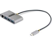 StarTech.com Hub USB-C avec Ethernet 3 ports - Adaptateur USB Type-C avec 3x USB-A et 1X Gigabit Ethernet - Répartiteur USB C alimenté par bus - USB 3.0 5Gbps - Hub portable USB-C/USB-A - Câble 30cm i