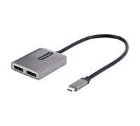 Startech.com 2-port usb-c mst hub, usb type-c to 2x displayport multi-