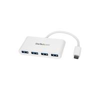 StarTech.com Hub USB-C vers 4x USB-A 3.2 Gen 1 (5Gbps), Alimentation Bus USB, Chipset VIA/VLI VL812, Blanc, Compatible Windows/macOS/Linux
