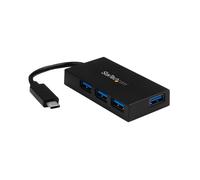 StarTech.com Hub USB-C vers 4x USB-A 3.2 Gen 1 (5Gbps) avec Adaptateur Secteur 20W - Chipset Genesys Logic GL3523, BC 1.2, Noir