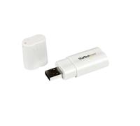 StarTech.com ICUSBAUDIO Carte Son Externe USB Stéréo, Port 3.5mm, Chipset C-Media CM108AH, Compatible Windows/macOS/Linux, Alimentation USB, Blanc