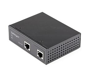 StarTech.com Injecteur PoE Gigabit Industriel - 30W 802.3at PoE+ Midspan 48V-56V CC DIN Rail - Injecteur Power Over Ethernet / -40 à +75°C - Caméras/Capteurs/Points d'Accès Wifi (POEINJ30W)