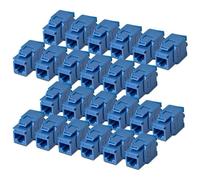StarTech.com Jack Keystone Cat6, Lot de 24 Prises Ethernet RJ45 Keystone, Prise Murale UTP Cat6, 180 Degrés Sans Outil, Bleu