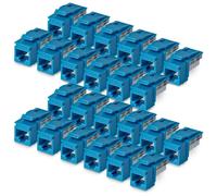 StarTech.com Jack Keystone Cat6, Lot de 24 Prises Ethernet RJ45 Keystone, Prise Murale UTP Cat6, Connecteur à 90 Degrés 110 Punch Down, Bleu