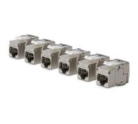 StarTech.com Jack Keystone Cat8, Lot de 6 Prises Ethernet RJ45 Keystone, Prise Murale STP Cat8, 180 Degrés Sans Outil