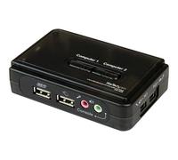 StarTech.com Kit commutateur KVM USB VGA à 2 ports avec audio et câbles - Switch écran clavier souris - Noir - Commutateur écran-clavier-souris/audio - 2 x KVM / audio - 1 utilisateur local - de...