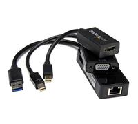 StarTech.com Kit d'adaptateurs 3-en-1 pour Microsoft Surface Pro 4 / Pro 3 / Surface 3, Noir, CE, FCC, RoHS, 152 g, 40 mm, 76,2 mm, 15 mm MSTP3MDPUGBK