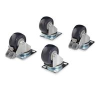 StarTech.com Kit de roulettes pivotantes pour rack serveur / armoire à cadre ouvert - Capacité de 200kg