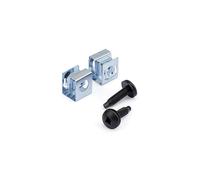 StarTech.com Kit Visserie Rack Serveur CLPSCRW1032 : 50 Vis & Écrous Clip 10-32 Acier/Noir, Conforme RoHS, Poids 386g, Conditionnement 118x220x14mm