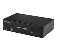 StarTech.com KVM switch écran clavier souris USB à 2 ports DisplayPort 4K 60 Hz - Commutateur KVM DP 1.2 avec hub USB 3.0 (SV231DPU34K) - Commutateur écran-clavier-souris/audio/USB - 2 x KVM /...