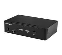 StarTech.com KVM switch écran clavier souris USB à 2 ports DisplayPort 4K 60 Hz - Commutateur KVM DP 1.2 avec hub USB 3.0 (SV231DPU34K) - Commutateur écran-clavier-souris/audio/USB - 2 x KVM / audio /