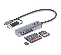 StarTech Lecteur de cartes USB 3.0 FCREADMICRO3V2 – SD/microSD/CF, USB-C avec adaptateur USB-A 5Gbps