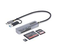 StarTech.com USB 3.0 Multi-Media Memory Card Reader, SD/microSD/CompactFlash Card Reader, Portable USB 5Gbps Card Adapter, External USB-C Card Reader with Attached USB-A Adapter - Works with Any Operating System (FCREADMICRO3V2) - lecteur de carte - USB 3