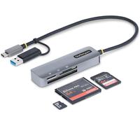 StarTech.com Lecteur de Cartes Mémoire Multi-Média, Lecteur de Cartes SD/microSD/CompactFlash, Adaptateur de Cartes Portables USB 5Gbps, Lecteur de Cartes USB-C/USB-A - Compatible avec Tous Les OS