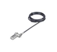 StarTech.com Lot 25 Antivols Câble Sécurité Serialisé 2m pour Portable, Compatible K-Slot/Nano/Noble Wedge®, Combinaison, Résistance 91.6kg (K)